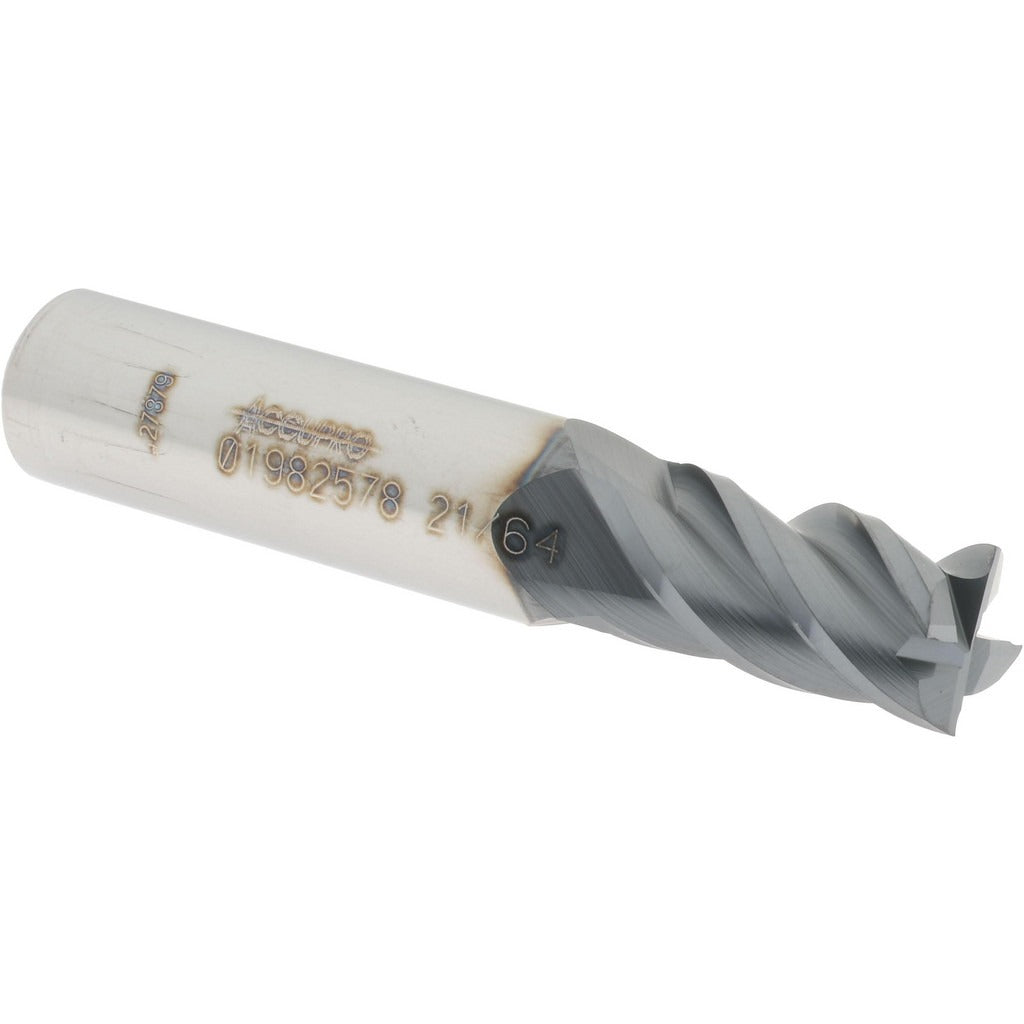 ACCUPRO Accupro 12182861 Square End Mill 21/64 in 4 Flute Carbide