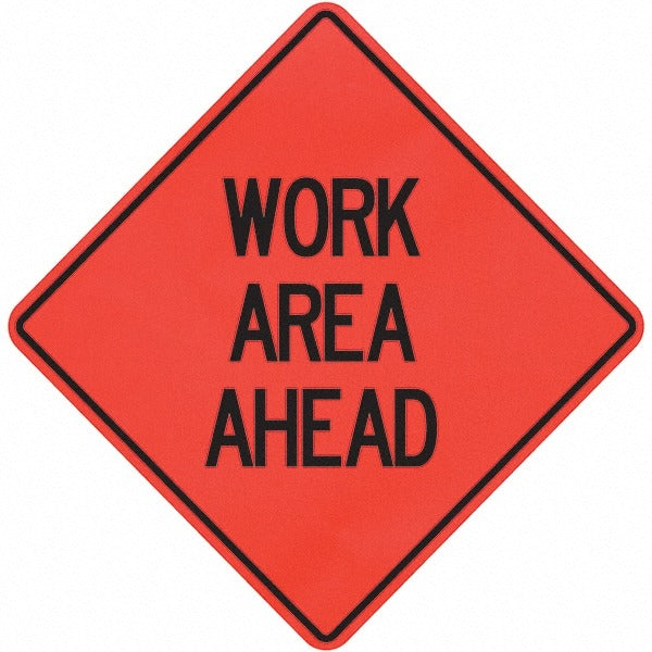 PRO-SAFE Pro-safe 07-800-3005-L Work Area Ahead Triangle Sign 36in