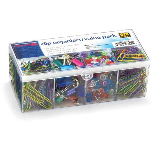 OFFICEMATE Officemate OIC97301 Flip Lid Paper Clip Organizer 520 Pk