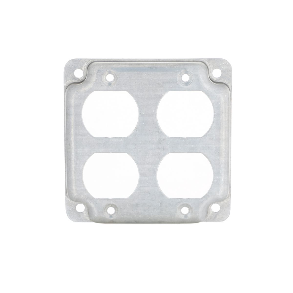 Raco 907C Exposed Work Cover 4-1/8 in Square 2 Duplex Receptacle