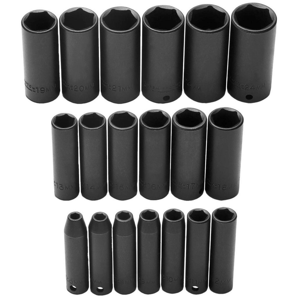 PROTO Proto J72216 19 Pc 3/8 Drive Metric Deep Impact Socket Set