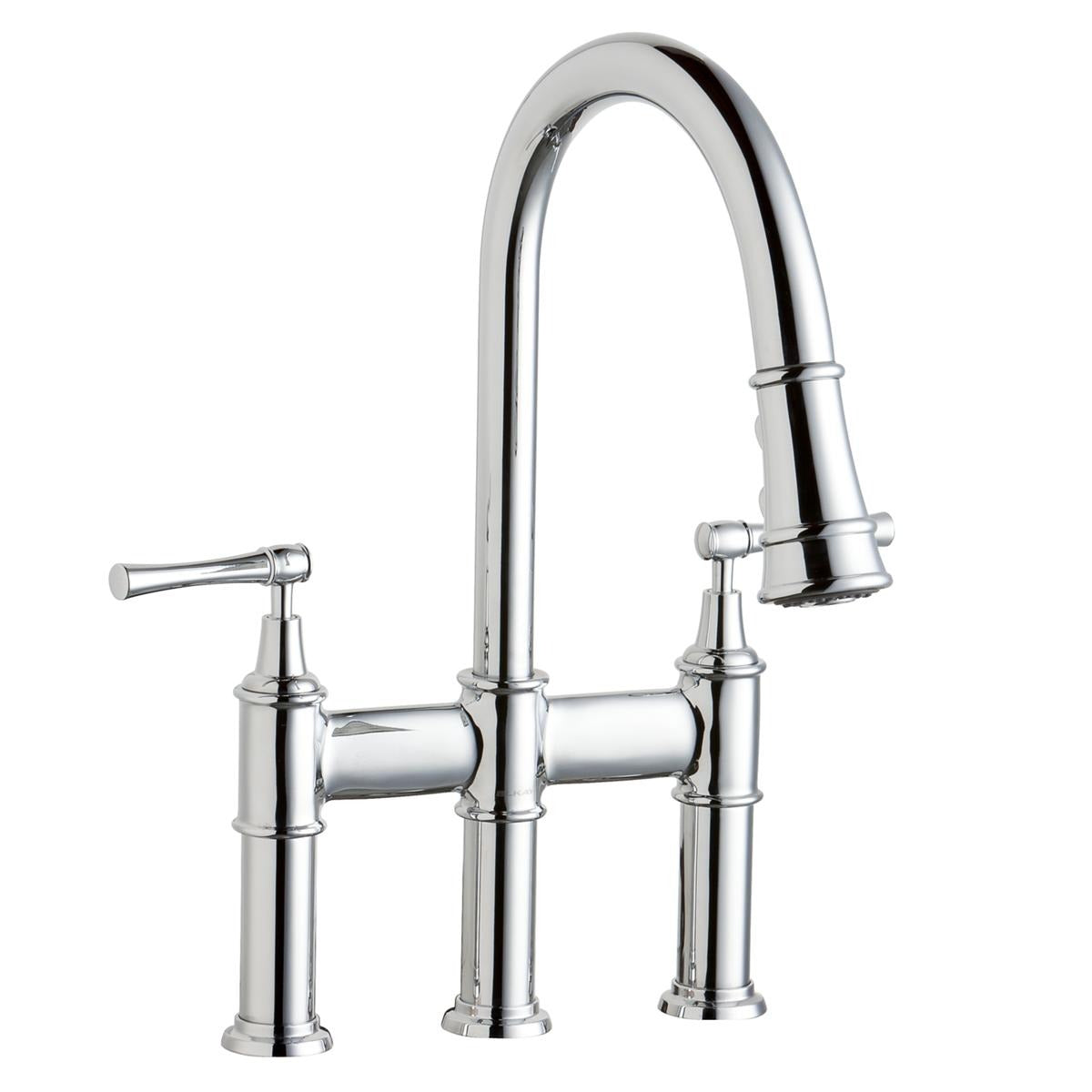 BSC PREFERRED Bsc Preferred LKEC2037CR Bridge Kitchen Faucet Chrome