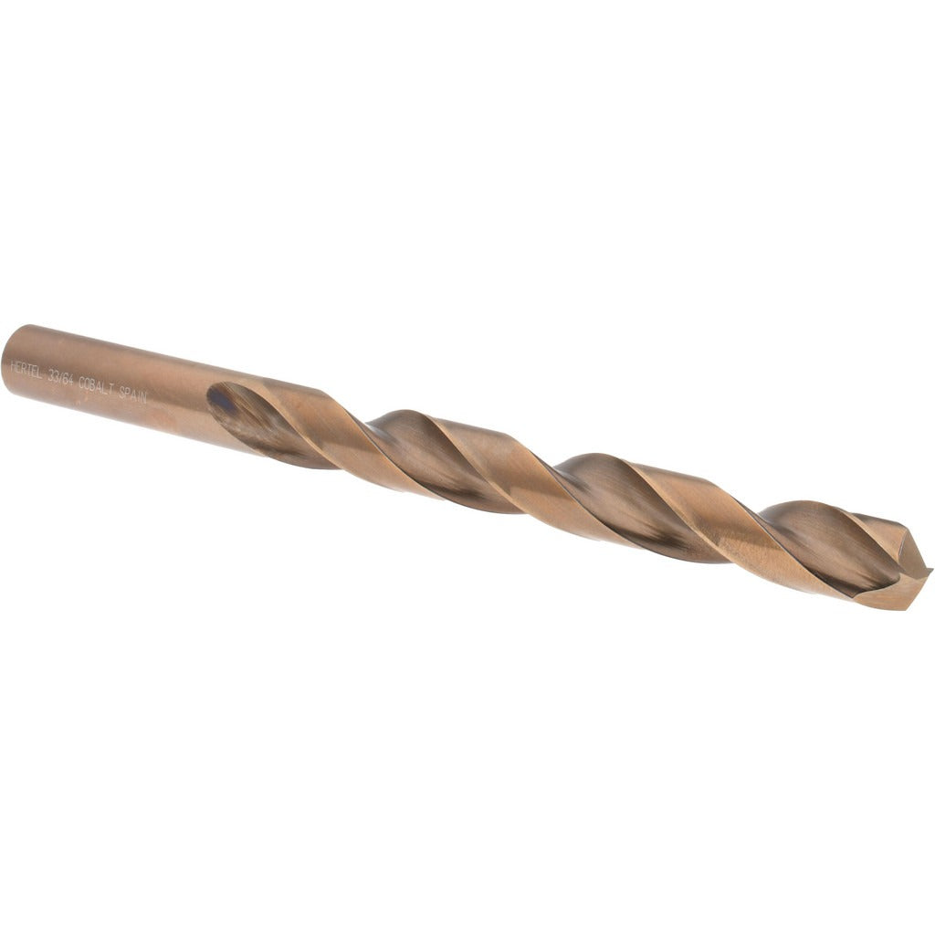 HERTEL Hertel 42036 Cobalt Jobber Drill Bit 33/64 Inch 135 Degree