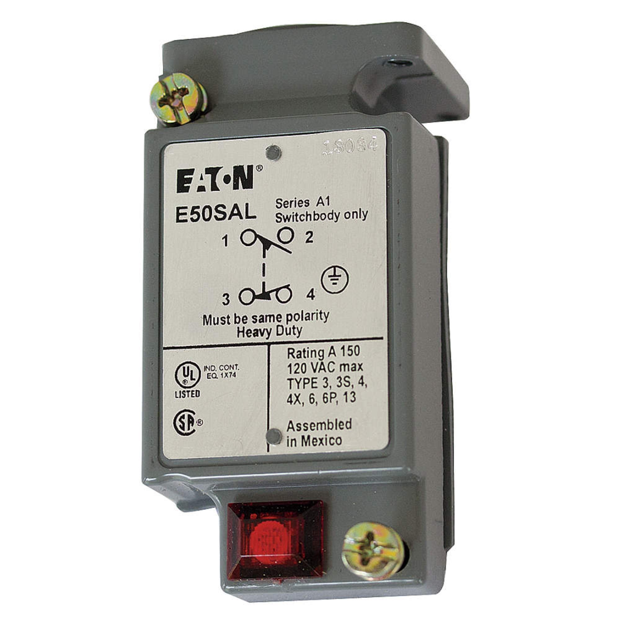 EATON Eaton E50SAL Limit Switch Body 24-120 Vac/dc (1-Pole)