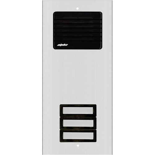 ALPHA COMMUNICATIONS Alpha Communications ES612/03 3-button Aluminum Intercom Panel