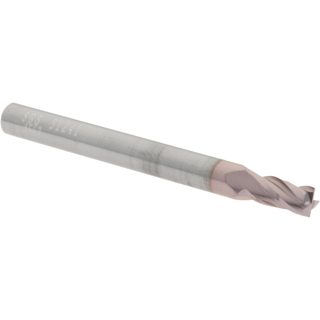 KYOCERA SGS PRECISION TOOLS Sgs 31241 Square End Mill 5/32 in 4 Flute Solid Carbide Ticn
