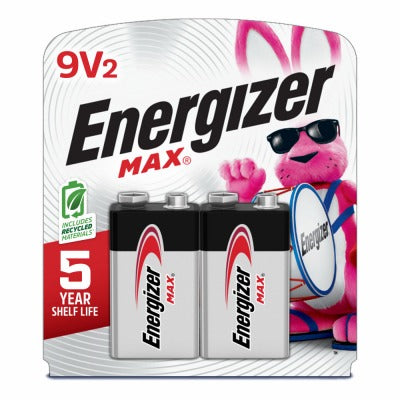 ENERGIZER Eveready Battery Co 522BP-2 9V Alkaline Battery 2 Pack