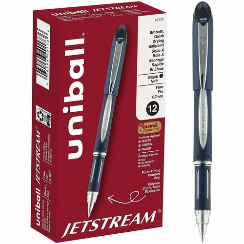 UNI-BALL Uni-ball UBC40173 Jetstream Ballpoint Pen 0.7mm Black 12pk