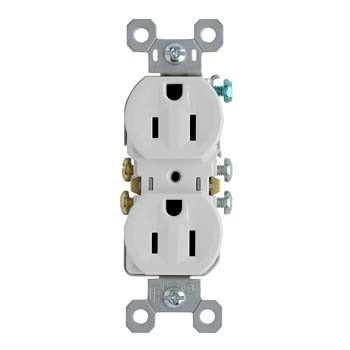 LEGRAND Legrand 3232-W Duplex Grounding Straight Blade Receptacle 15 A 125 VAC (Duplex) Replacement 3232W
