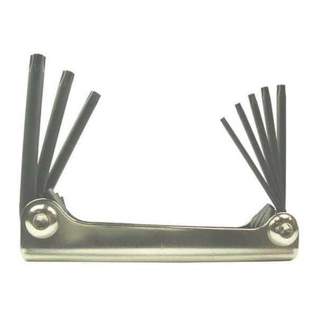 BONDHUS Bondhus 14532 Metal Handle Star Tip 8-Piece Fold-Up Tool