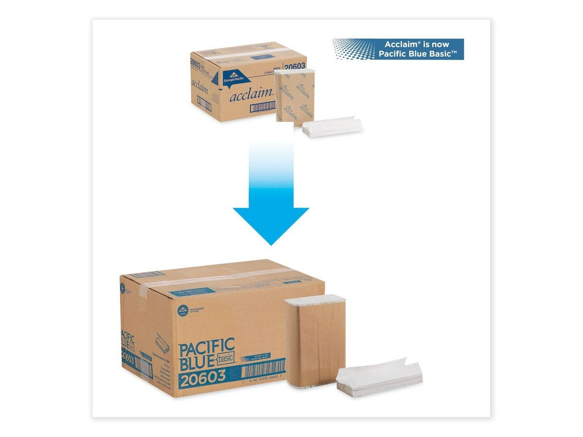 GEORGIA-PACIFIC Georgia-Pacific 20603 Pacific Blue Basic C-Fold Paper Towel 240/Pack