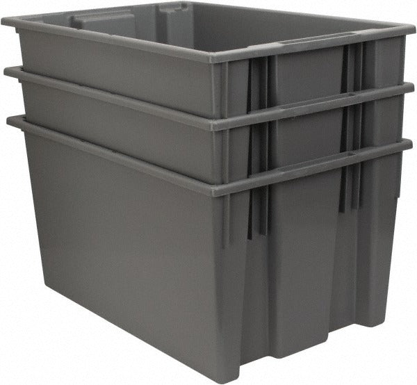 QUANTUM STORAGE SYSTEMS Quantum Storage SNT300GYCS Stacking Nesting Tote 100 Lb