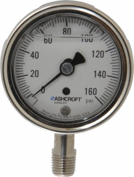 ASHCROFT Ashcroft 94477 Pressure Gauge 0-160 Psi 2.5in Dial Npt