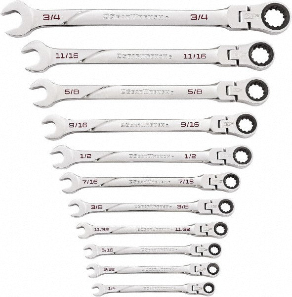 GEARWRENCH Gearwrench 86247 Ratcheting Flexhead Wrench Set 11 Pc