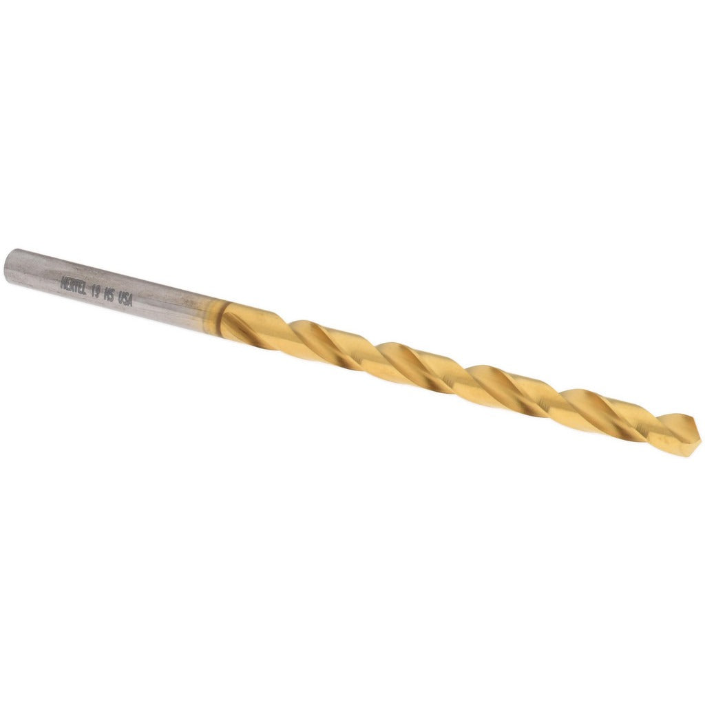 HERTEL Hertel 85707412 Jobber Drill Bit Wire 19 Hss Tin 118 Degree
