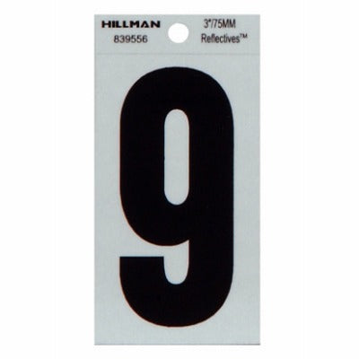 HILLMAN Hillman Fasteners 839556 Reflective Number 9 Adhesive 3 Inch