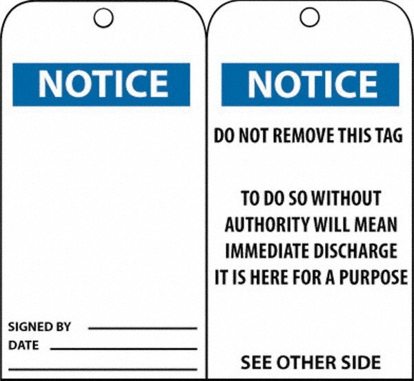 ACCUFORMNMC Accuformnmc RPT38 Danger Accident Prevention Tag 3x6 in Vinyl