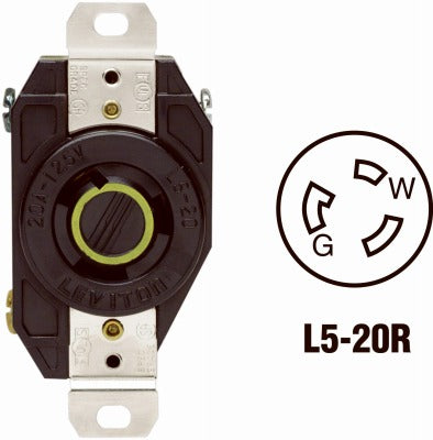 LEVITON Leviton Mfg Co 065-02310-000 Locking Outlet 20A