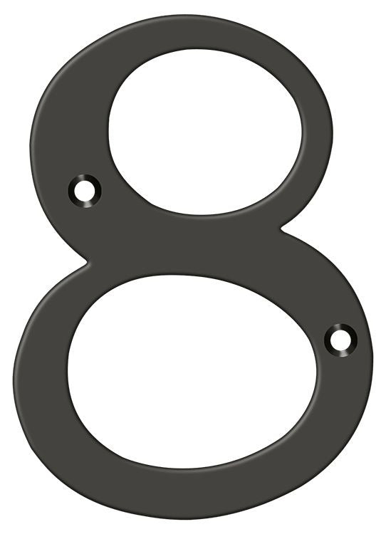 DELTANA Deltana RN6-8U10B 6 Inch Solid Brass House Number