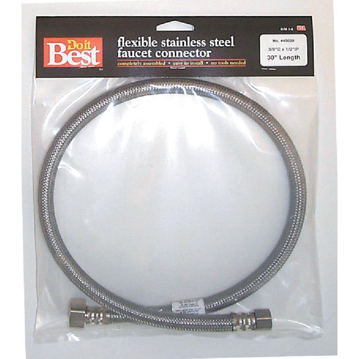BSC PREFERRED Bsc Preferred 496-005DIB Faucet Supply Line 3/8x1/2x30 Braided