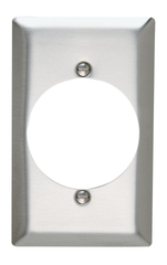 Pass & Seymour SS724 Straight Blade Type Power Outlet Receptacle Wall Plate 302/304 Stainless Steel