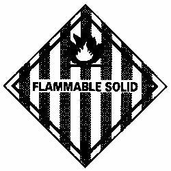 ACCUFORMNMC Accuformnmc DL11AL Flammable Solid Dot Shipping Label