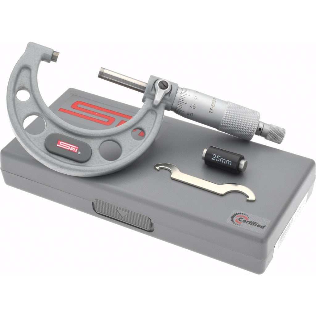 SPIROTHERM Spi CMS160622055 Outside Micrometer 0.01 in Graduation