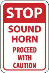 ACCUFORMNMC Accuformnmc TM70G Stop Sound Horn Caution Sign