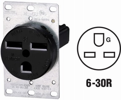 LEVITON Leviton Mfg Co R10-05372-S00 Flush Outlet 30A 250V Nema 6-30R