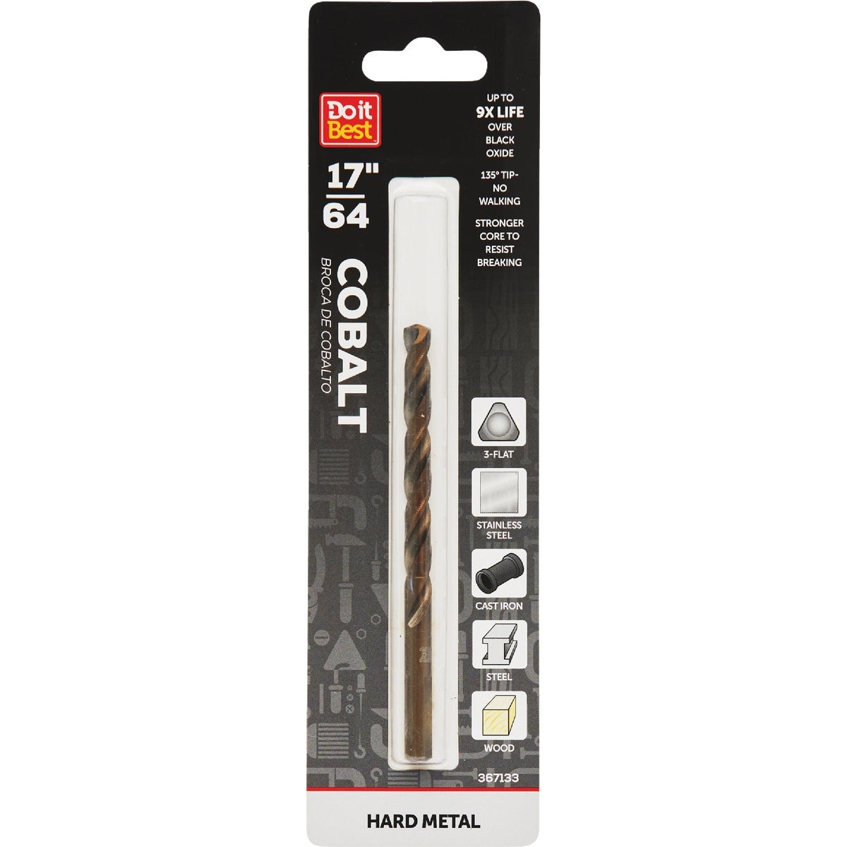 BSC PREFERRED Bsc Preferred QJDIB-DB-039A Cobalt Drill Bit 17/64 Inch