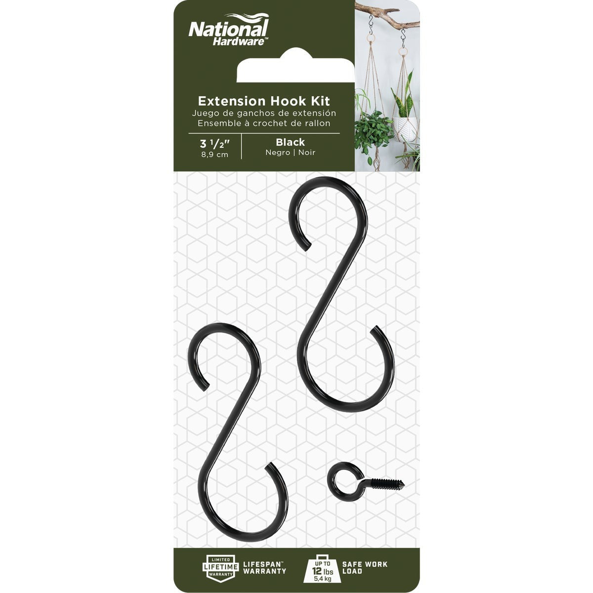 STANLEY National Hardware N275-149 Black Extender Hooks