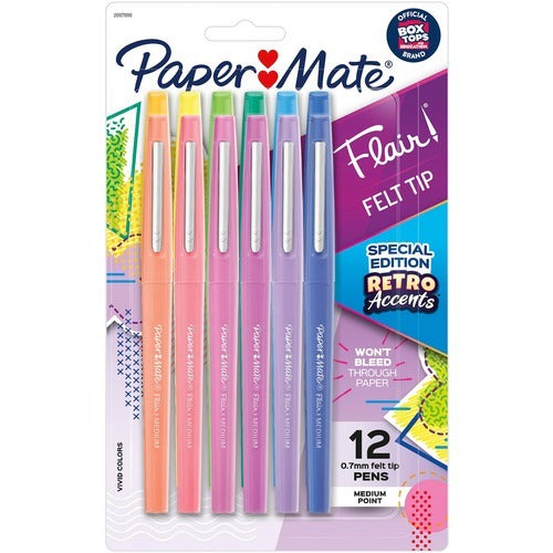 PAPER MATE Paper Mate PAP2097886 Retractable Felt Tip Pens 12-pack