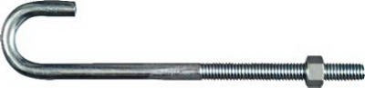 NATIONAL HARDWARE National Mfg N232-967 Zinc J-bolt 3/8x7 in 10-pack
