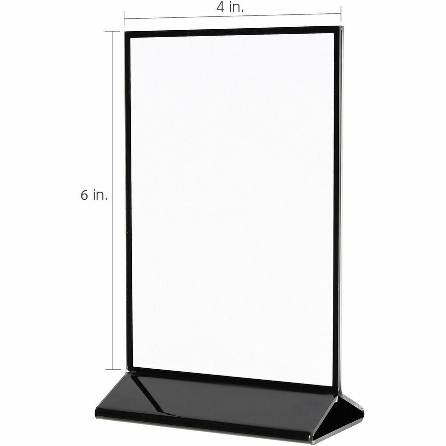 DEFLECTO Deflecto DEF4428 Double-Sided Sign Holder with Base 4 inches x 6 inches (1 Each)