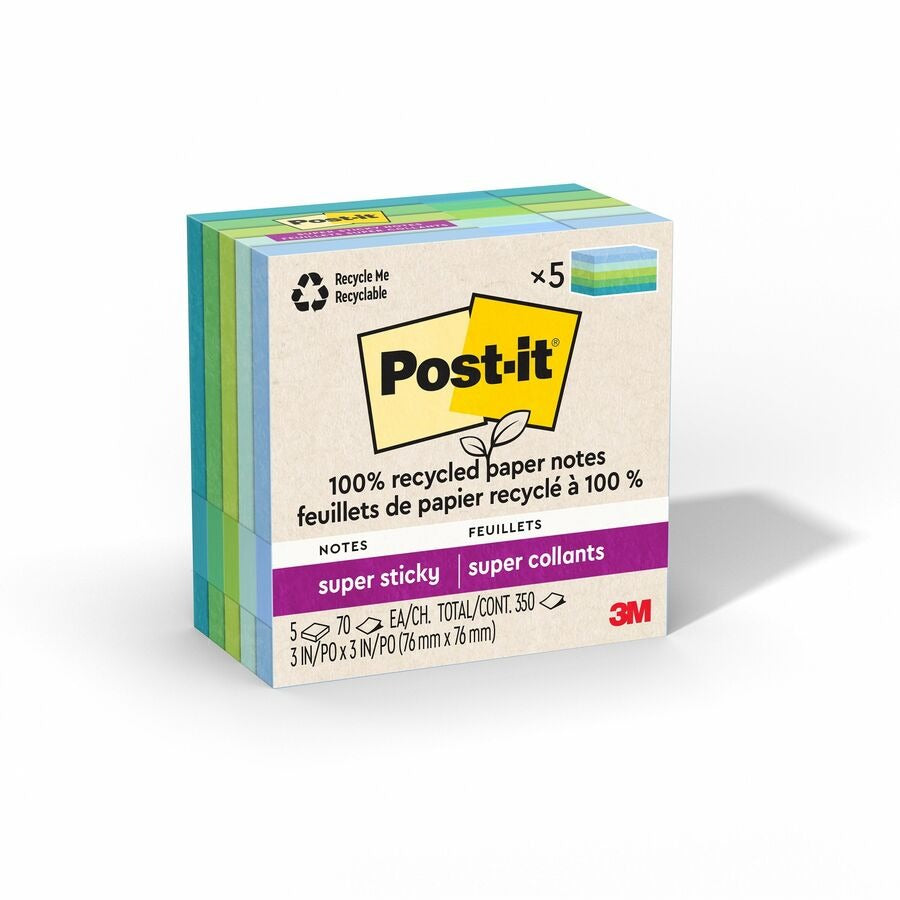 3M 3M MMM654R5SST Post-it Super Sticky Adhesive Note 3 x 3 in. (5 Pack) 654R-5SST