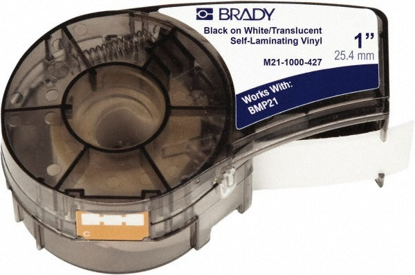 BRADY Brady 110928 Vinyl Label Maker Labels Translucent White