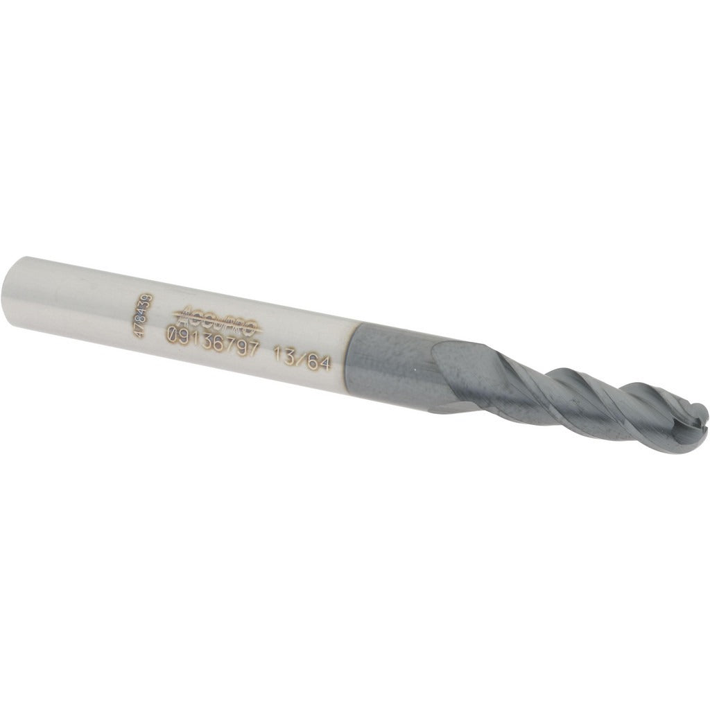 ACCUPRO Accupro 12184342 Ball End Mill 3 Flute Solid Carbide