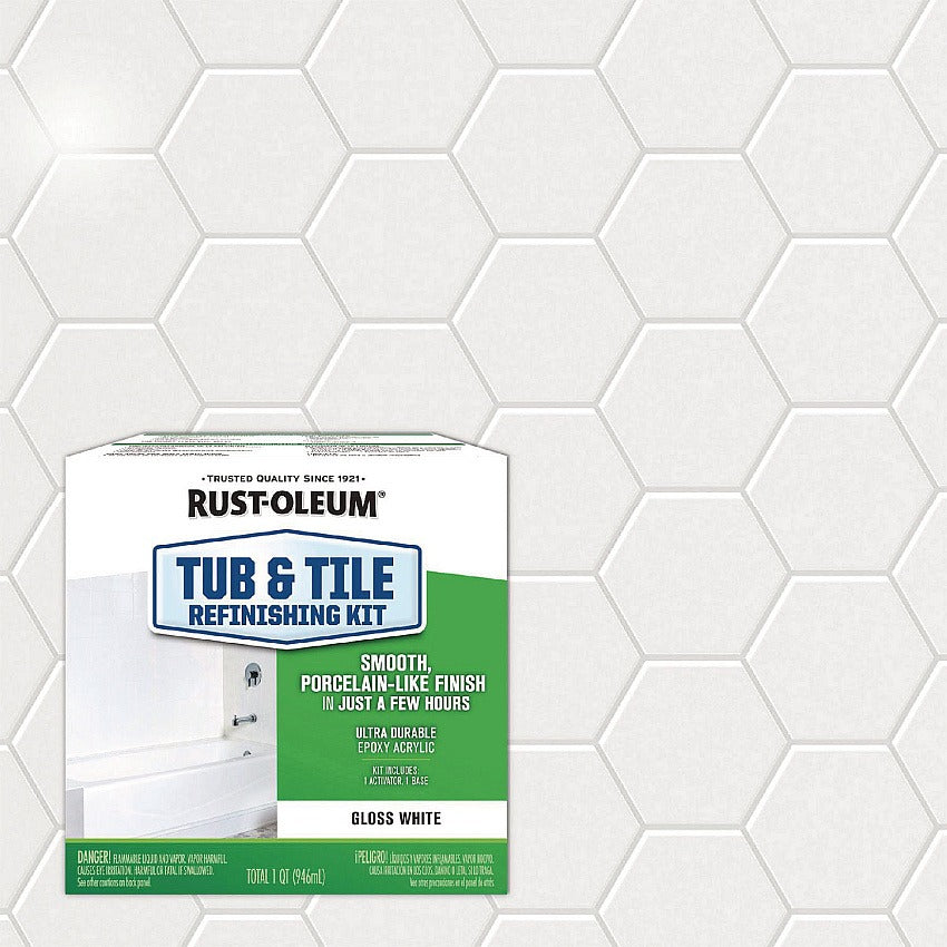 RUST-OLEUM Rust-Oleum RST384165 Tub and Tile Refinishing Kit Quart (4 Kits/Carton) RST384165