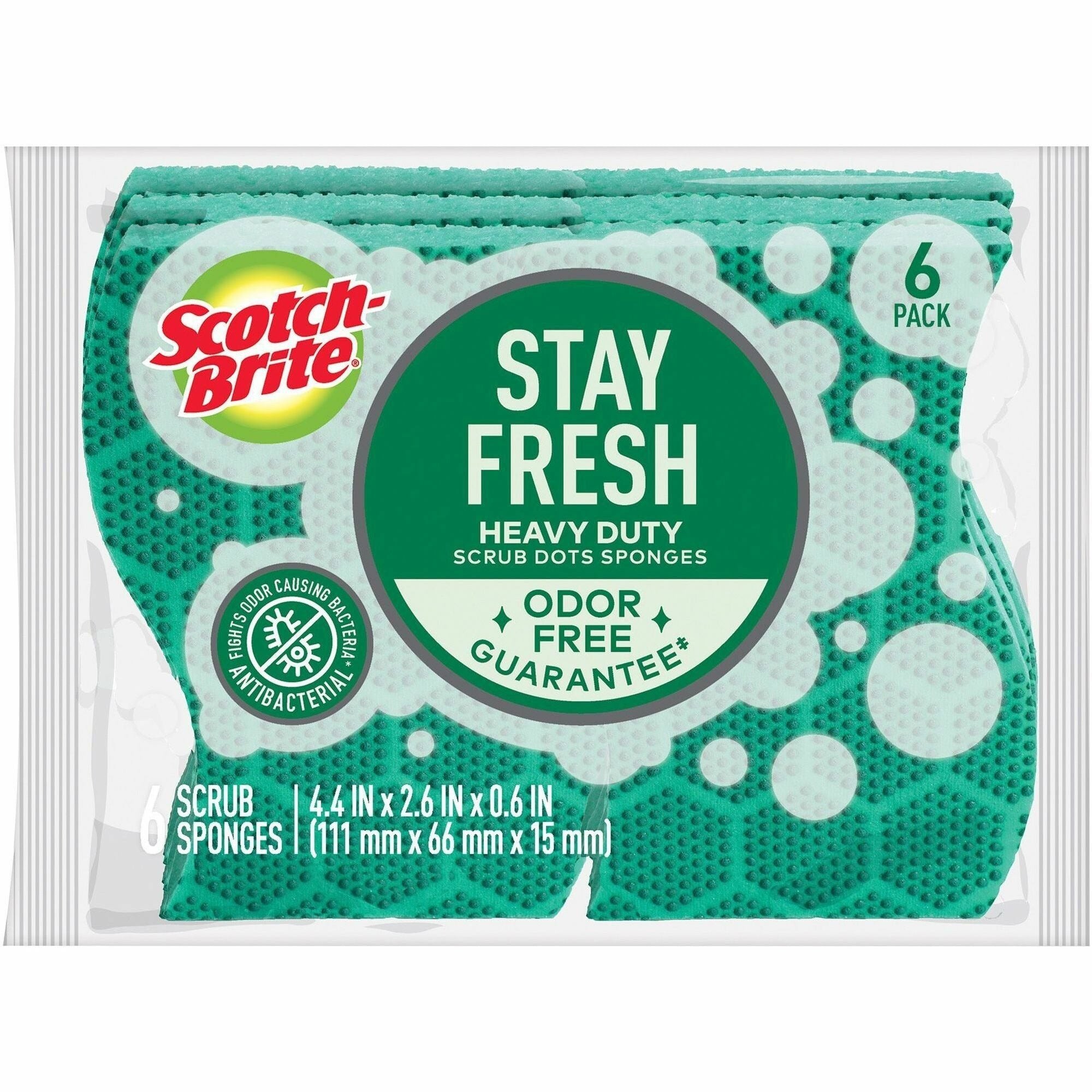 3M 3M MMM303064 Scrub Dots non-scratch scrub sponge (Pack of 6)