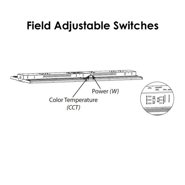 RAB LIGHTING Rab Lighting RBAY17L Linear High Bay 400/320/260W (Field Adjustable)