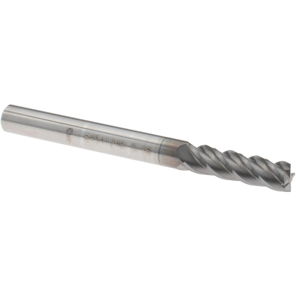 ACCUPRO Accupro 12178967 Square End Mill 3/16 in 4 Flute Carbide