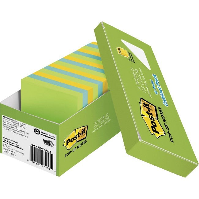 3M 3M MMMR33018AUCP Ultra Pop-Up Note Refills 3 x 3 (18 x 100-Sheet Pads) R33018AUCP