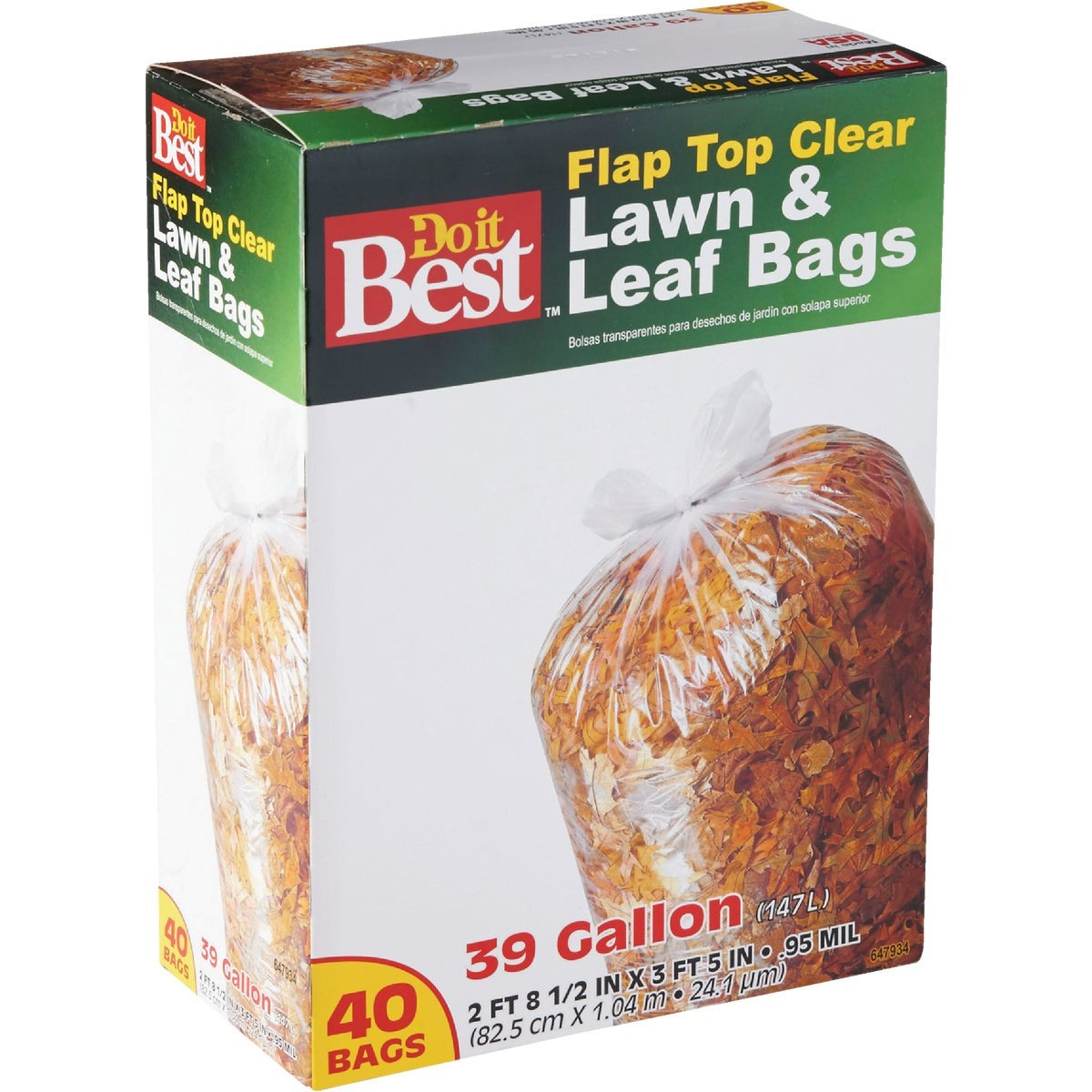 BSC PREFERRED Bsc Preferred 647934 Lawn Leaf Bags 39 Gal 40 Count