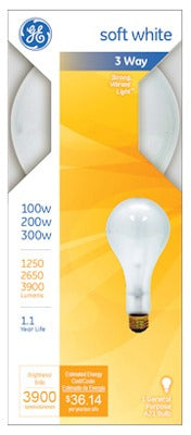 GE G E Lighting 41459 3-way Soft White Bulb 100/200/300W