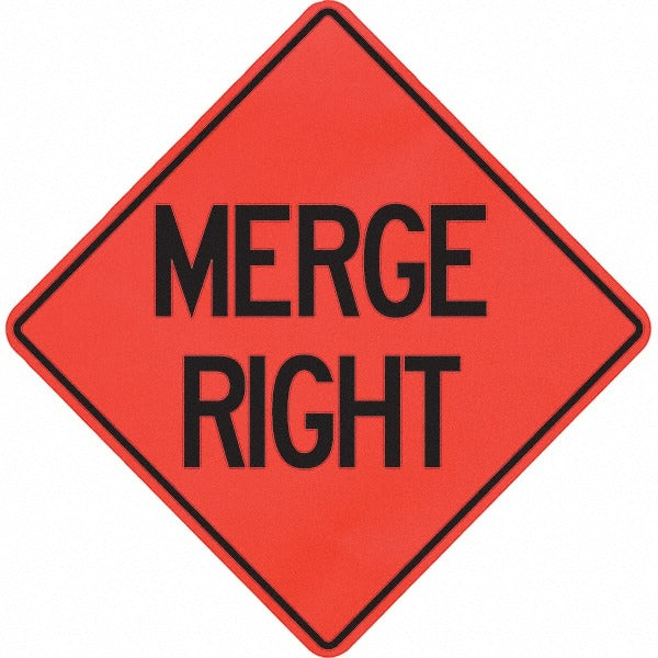PRO-SAFE Pro-safe 07-800-4023-L Merge Right Traffic Sign 48in