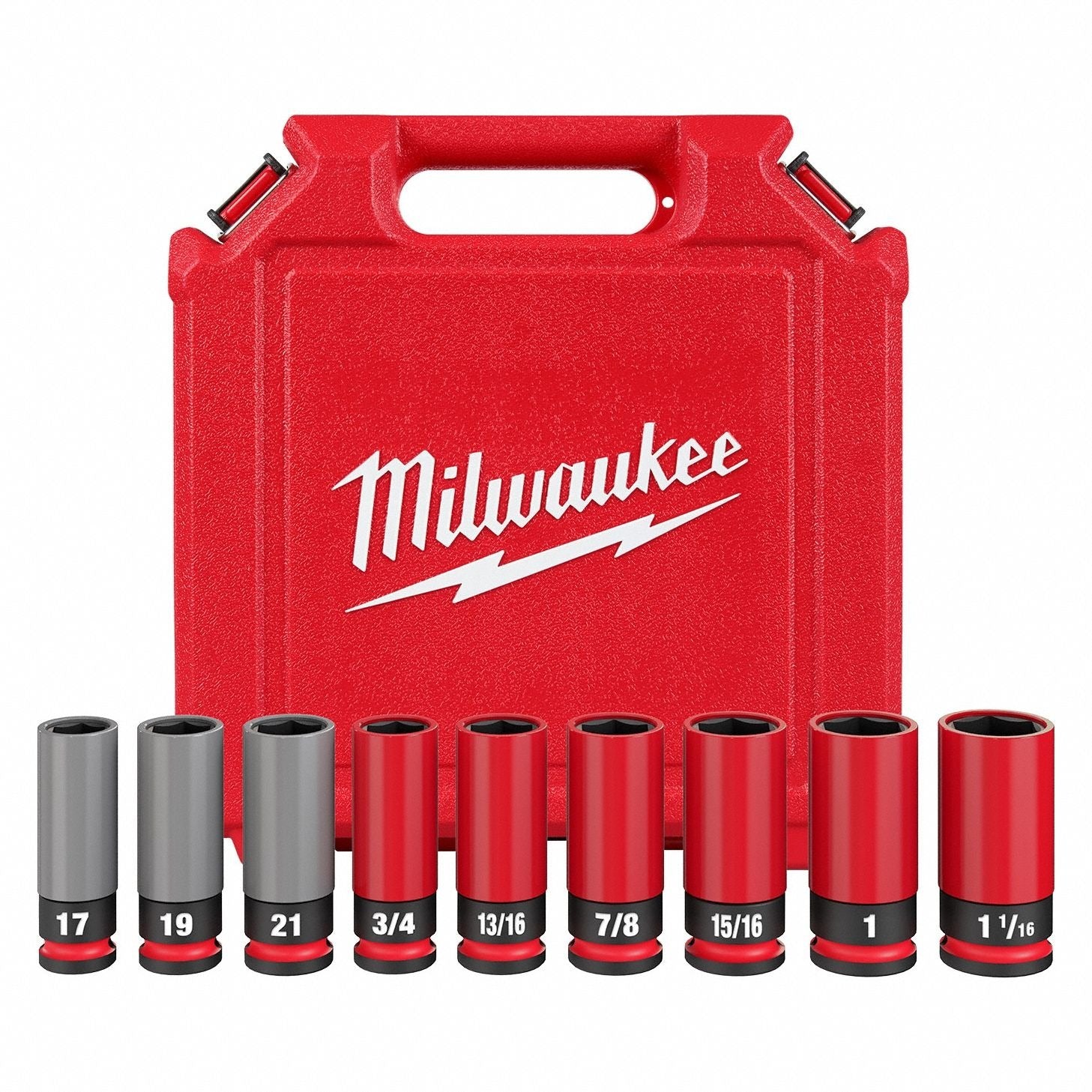 MILWAUKEE Milwaukee 49-66-7832 Shockwave Impact Duty 1/2 Drive 9 Piece Lug Nut Wheel Socket Set