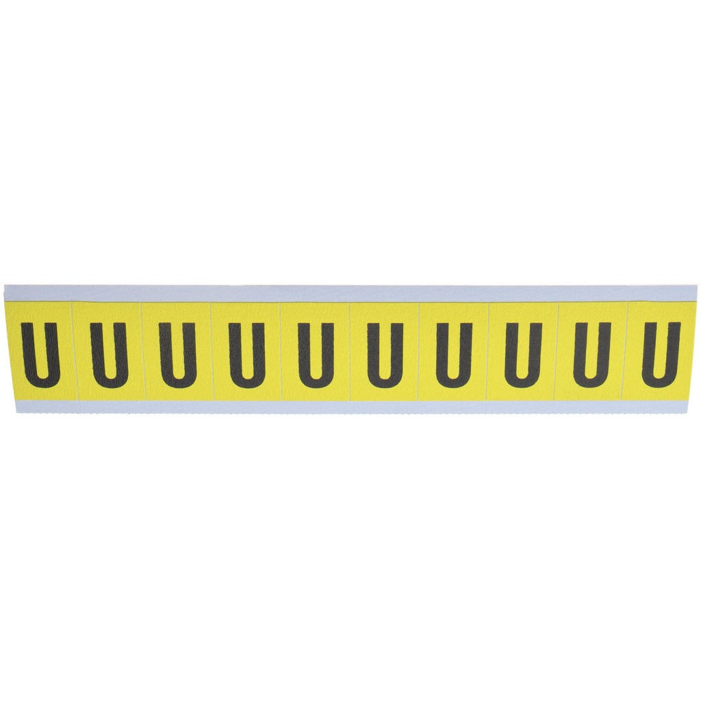 STRANCO Stranco SB4-U Vinyl Letter Label U Rectangle 0.875 in