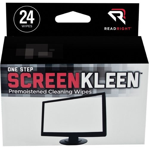 READ RIGHT Read/right REARR1209 Crt Cleaner Wipes Box of 24