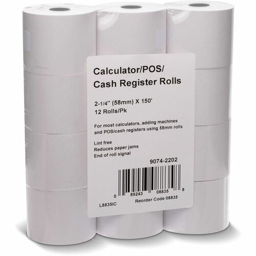 ICONEX Iconex Llc ICX90742202 Paper Roll 2.25x150 Ft 12-pack