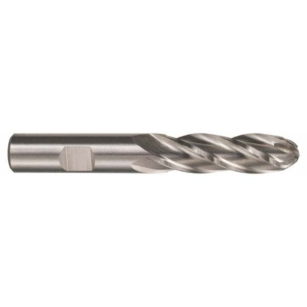 HERTEL Hertel GG020064 Ball End Mill 1 in 4 Flute Hss Uncoated